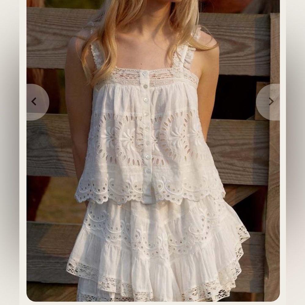 Love shack fancy sully shirt can buy matching skirt as well